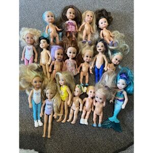 BARBIE Kelly dolls lot‎ 18 Boys Mermaid Plastic Hair